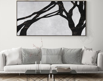 Large wall art abstract tree painting, hand painted - Ethan Hill HArt H239P
