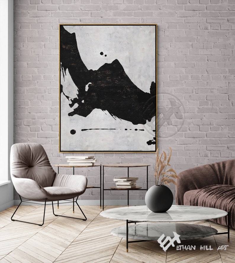 Large Landscape Wall Art Canvas Painting Mountains Sea Wave Etsy