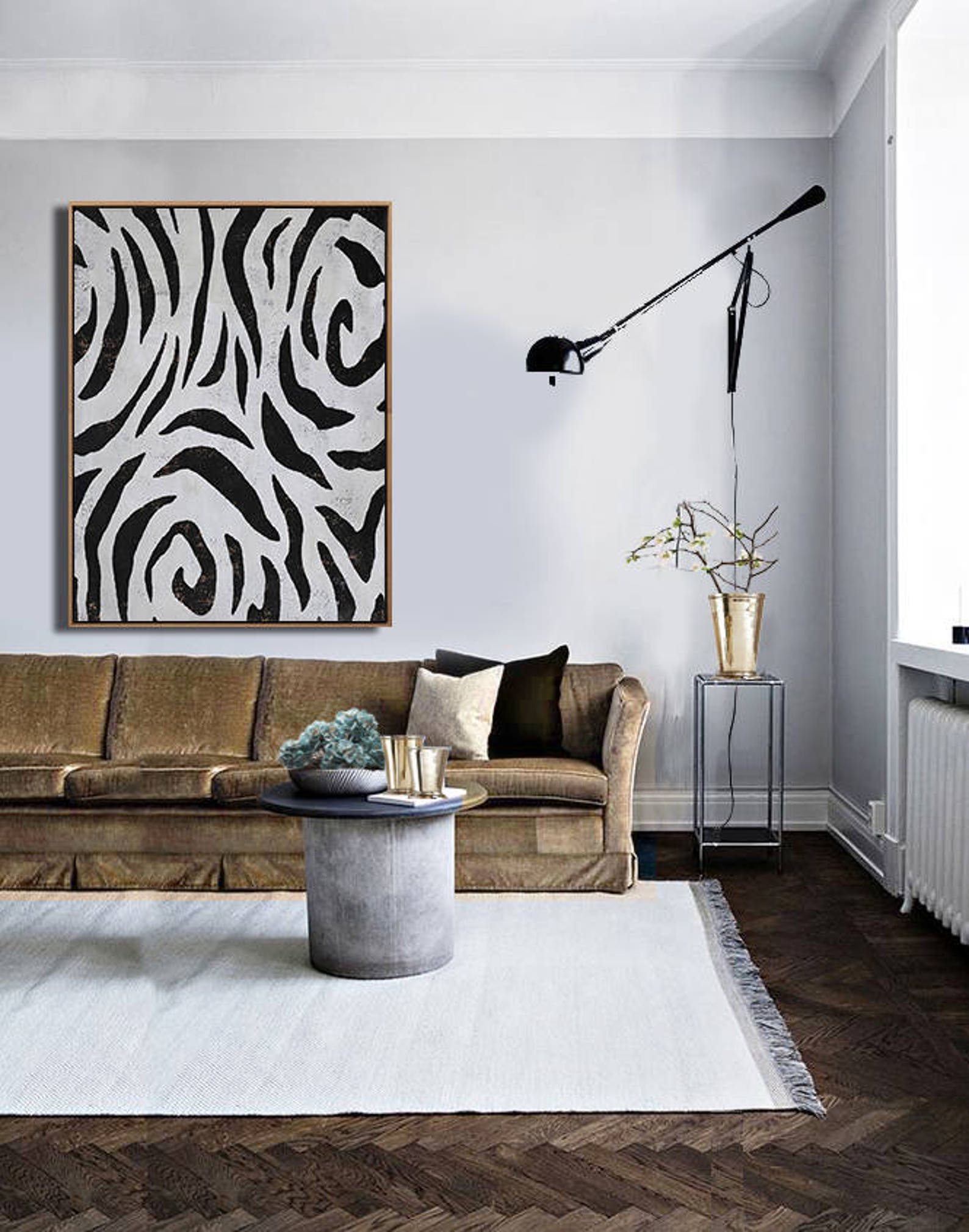 Mid Century Modern Art Living Room Art Decor Large Wall Art. Etsy