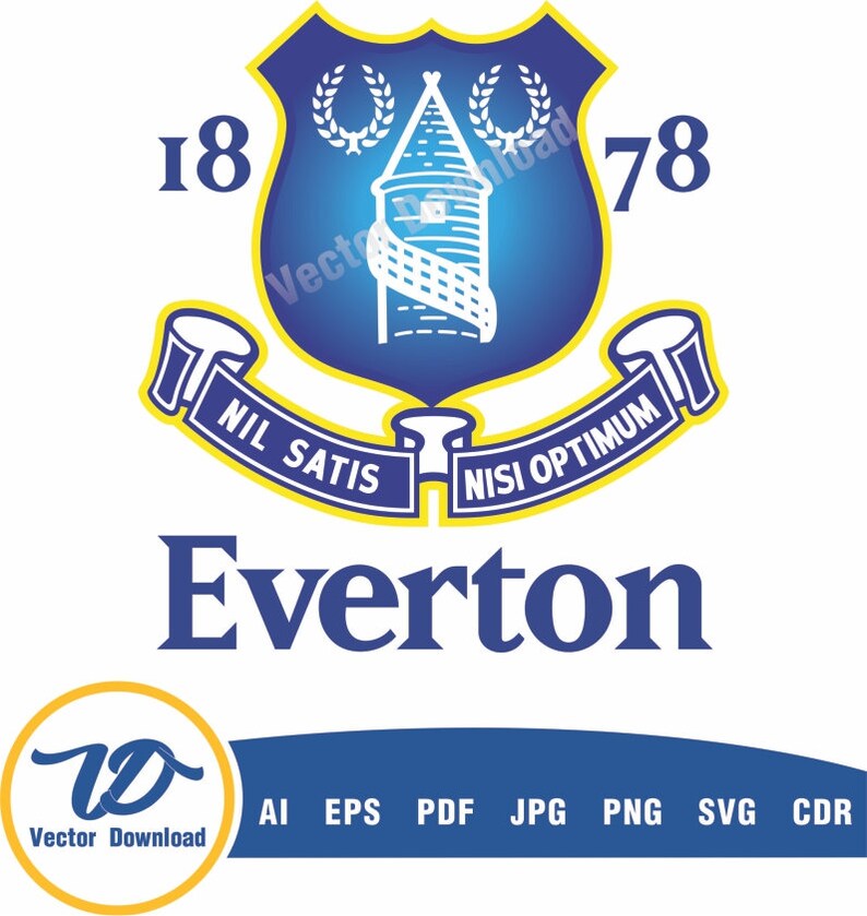 Everton Football Club Vector Logo Download Etsy