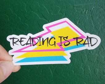 Reading is Rad Sticker  I  Vinyl Sticker  I   Book Sticker