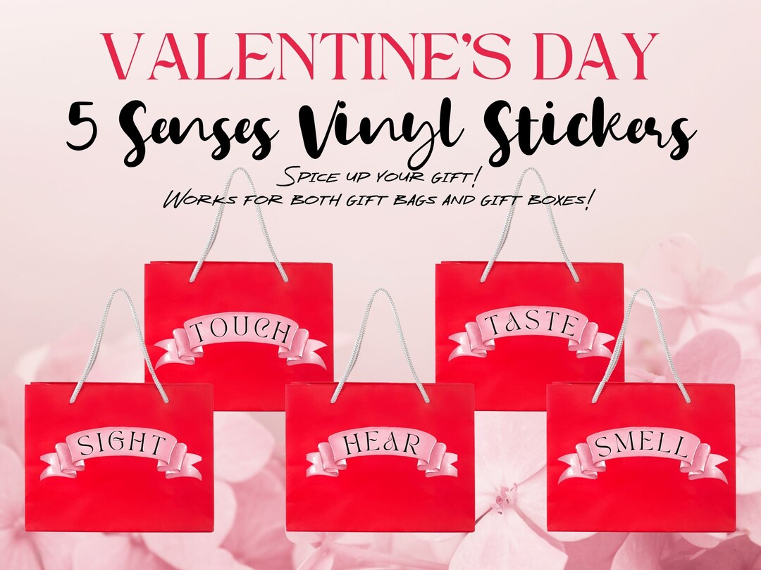5 Senses Gift Bag and Box Stickers – Handmade Vinyl Decals - Etsy