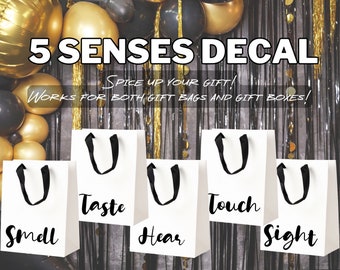 Perfect Gift Idea for Husband, Boyfriend, Wife or Girlfriend | Birthday, Anniversary or Valentines Day Gift Idea | Five (5) Senses Decal