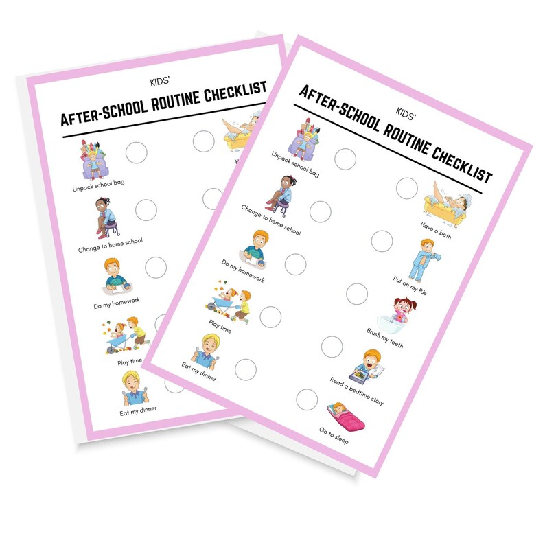 After School Routine Printable| After School Routine Checklist| After School Routine Chart| After School Routine| Back To School
