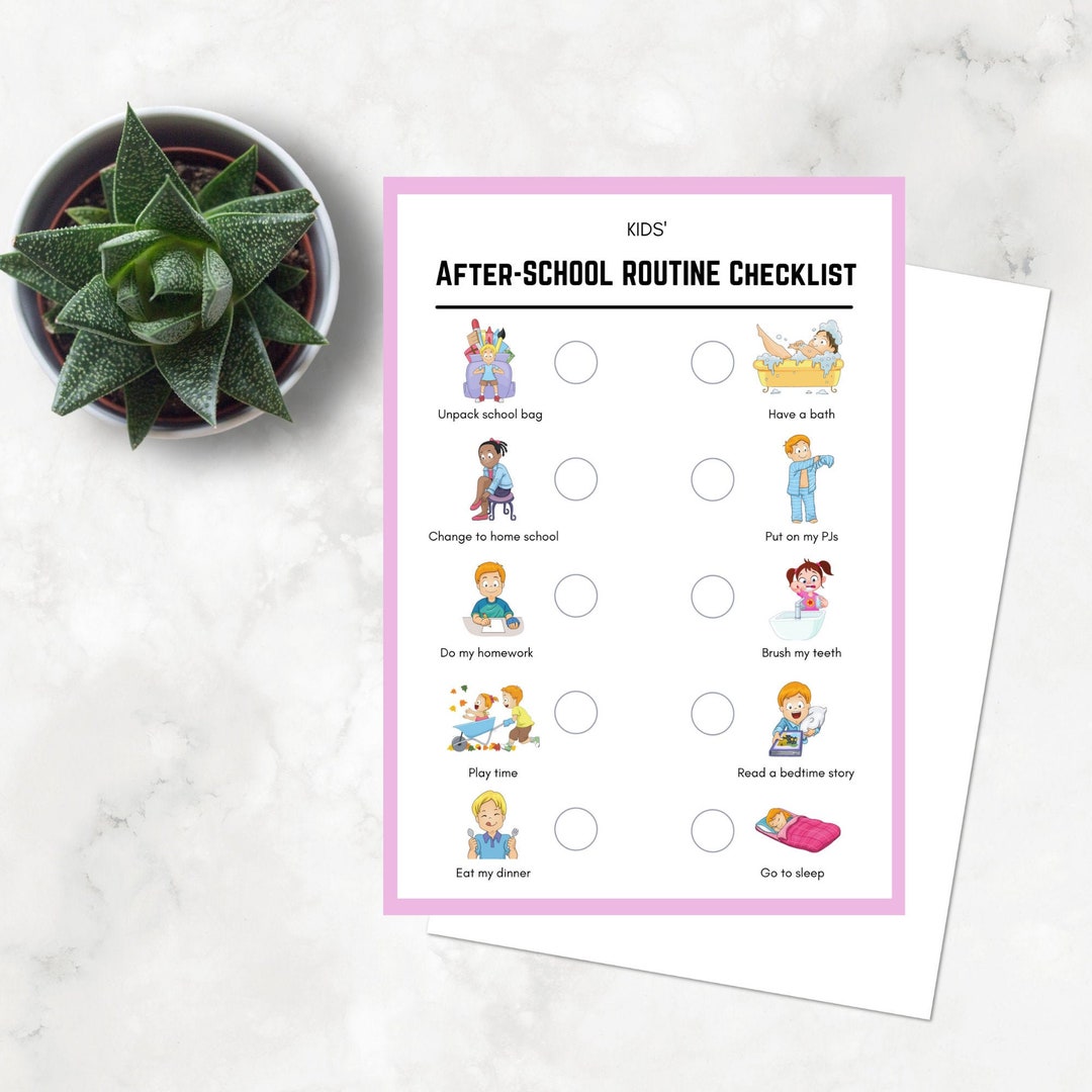 After School Routine Printable After School Routine - Etsy Australia