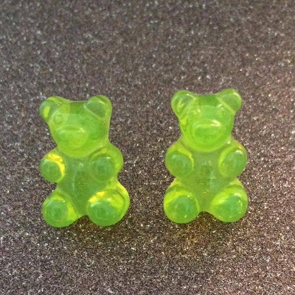Boucles d’oreilles en résine Gummy Bear mignonnes, plusieurs options de couleurs, cadeau parfait pour la petite amie fille femme