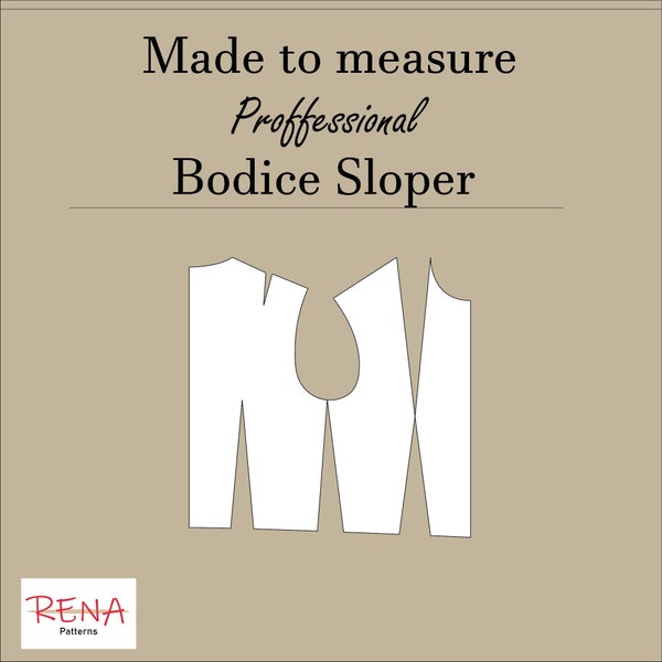 Made-to-measure Basic Bodice Block - Bodice Sloper - with a simple sleeve