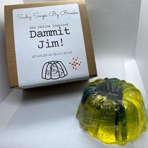 Fast Shipping! Stapler in Jello Soap - The Office Themed Gift for The Office Fans - Dammit Jim!