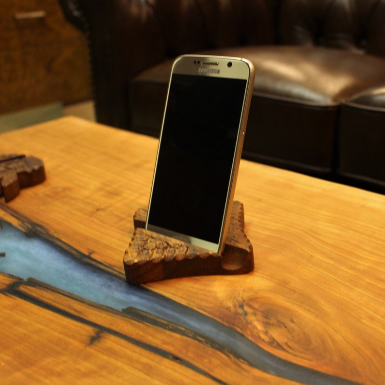 Desktop Cell Phone Holder Stand Wood Iphone Android
