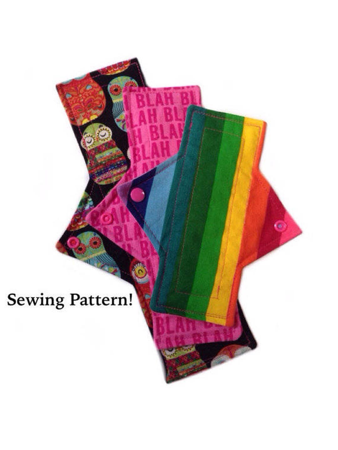 Pad Sewing Pattern (3 Sizes) Cloth Pad Easy Beginner Sewing Pattern and ...