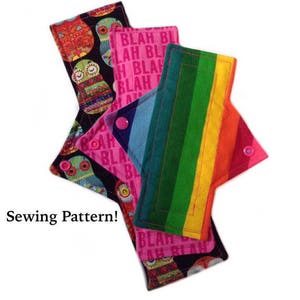 Pad Sewing Pattern (3 sizes) Cloth Pad Easy Beginner Sewing Pattern and Picture Tutorial, INSTANT DOWNLOAD, Menstrual Pad Pattern