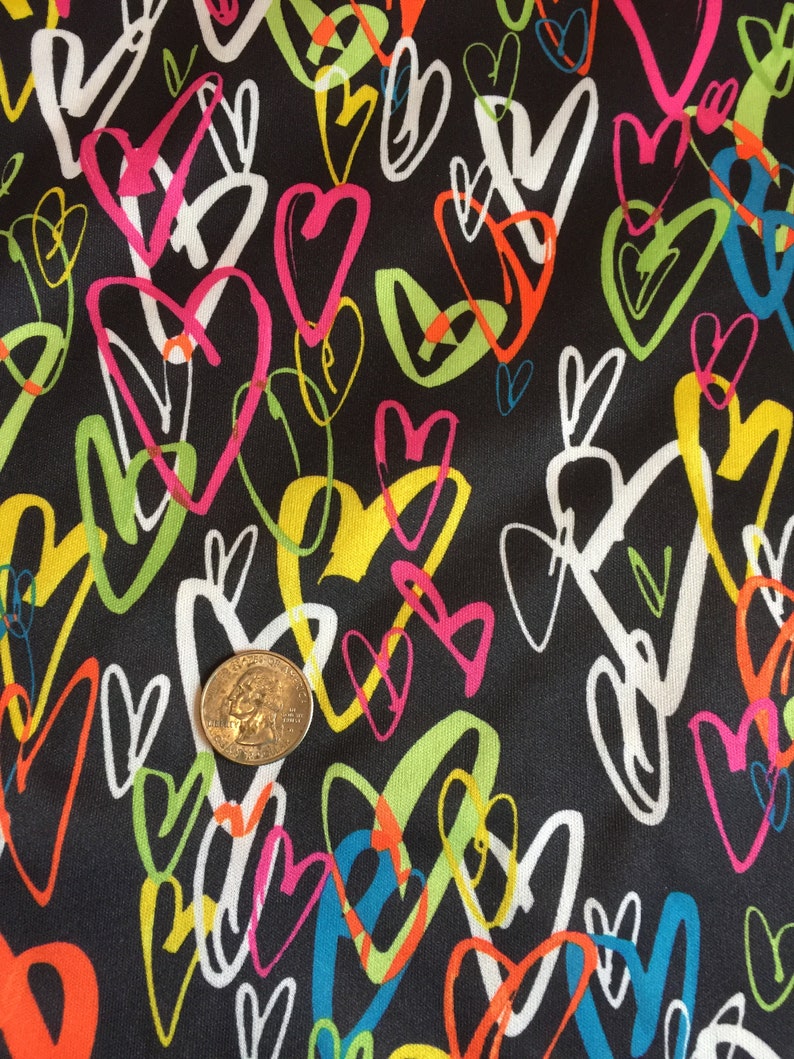 Yard Hearts PUL Print Fabric by the yard waterproof fabric Etsy