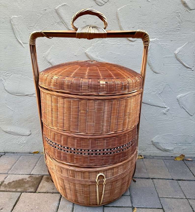 Vintage Chinese Wedding Basket Etsy