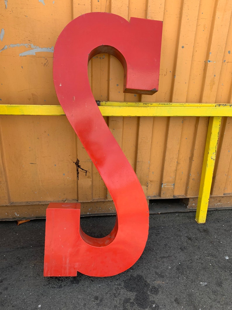 Vintage Metal Porcelain Sign Letters Sale Etsy