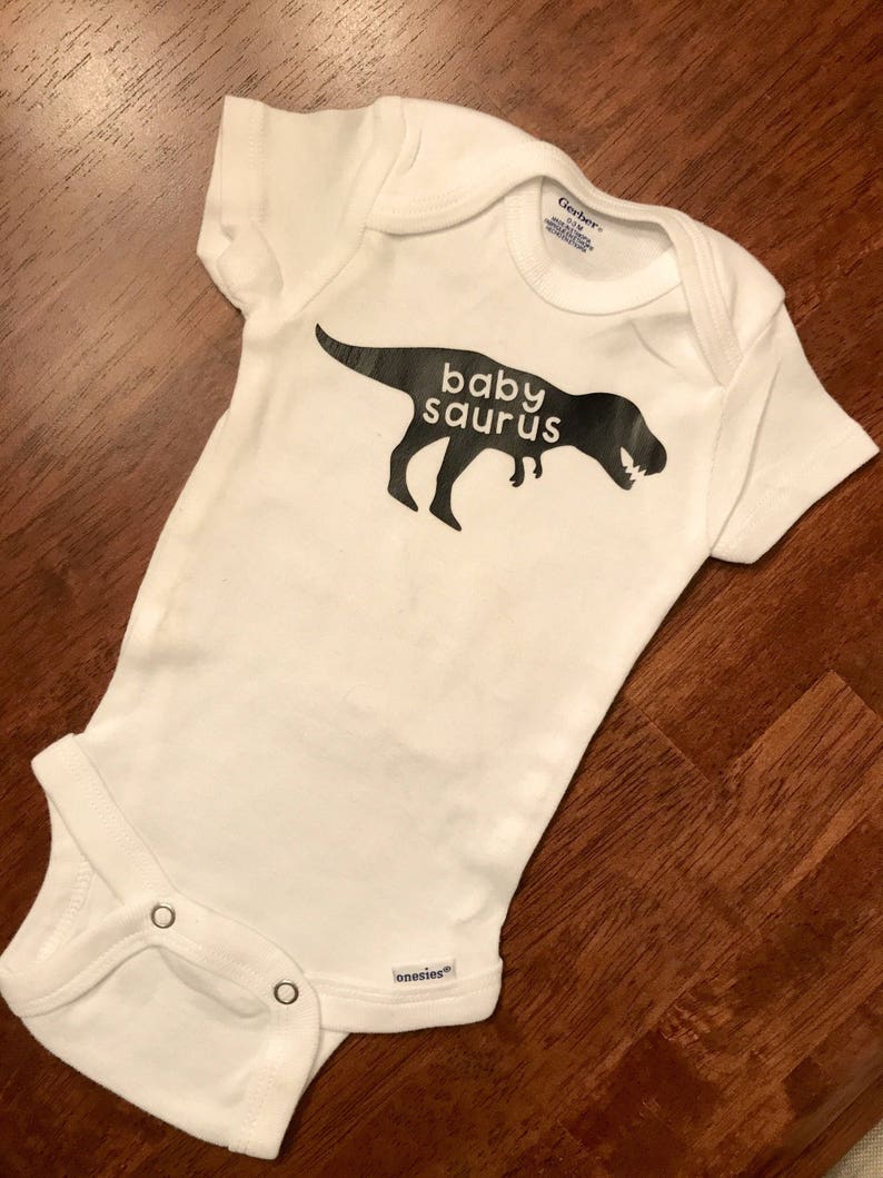 Baby Dino Baby Saurus Dinosaur Onesie Dinos Baby Onesie Etsy