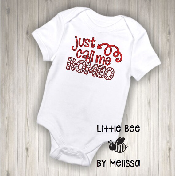 24 Months Boys Or Girls Newborn Just Call Me Romeo Valentines Day Baby Onesies/® Bodysuit