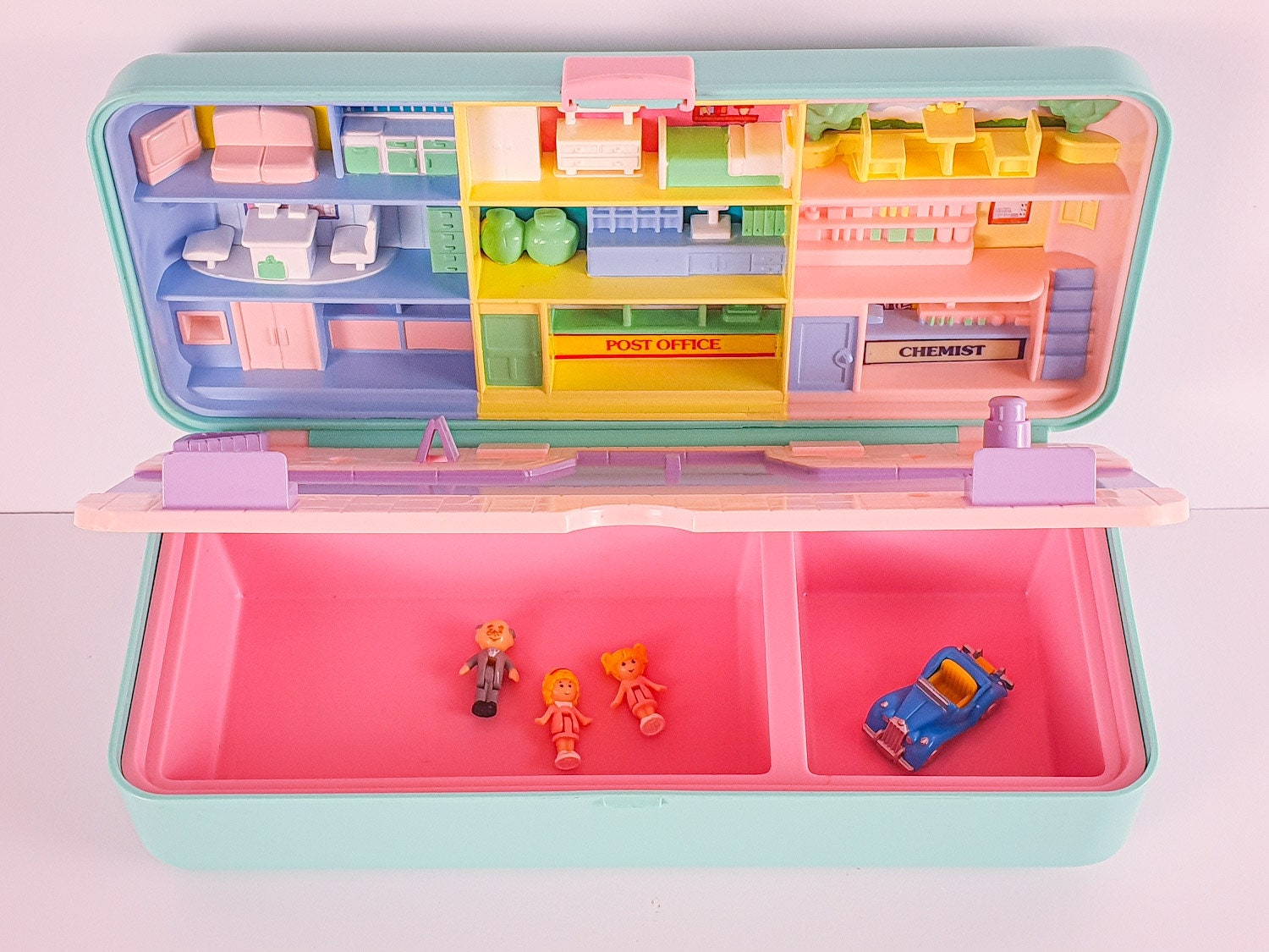 Polly Pocket Vintage 1989 - Coffret High Street Money Box, Bluebird Toys, Occasion