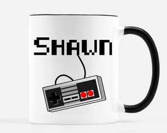Gamer Mug, Name Mug, Video Game Mug, Gift for Gamer, Gamer Gift, Video Gamer Mug, Mug for Him, Gift for Boyfriend, Custom Name Mug
