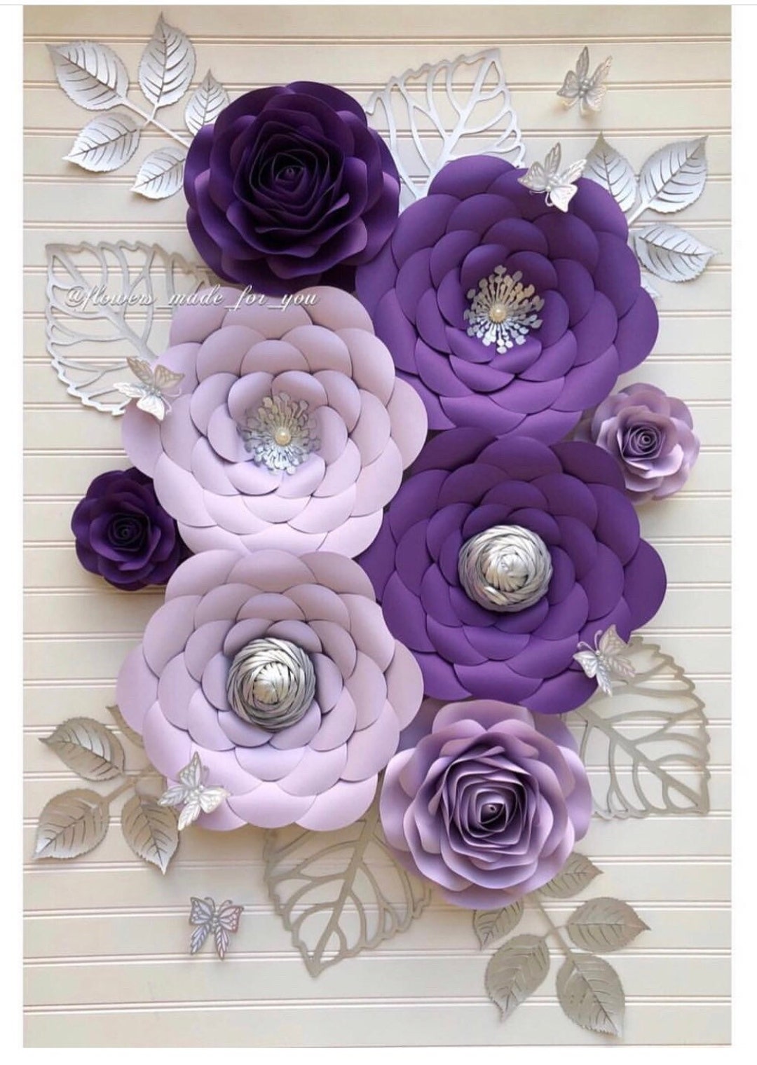 Floral Set 8pc Nursery Paper Flowers Nursery Decor Nursery Etsy