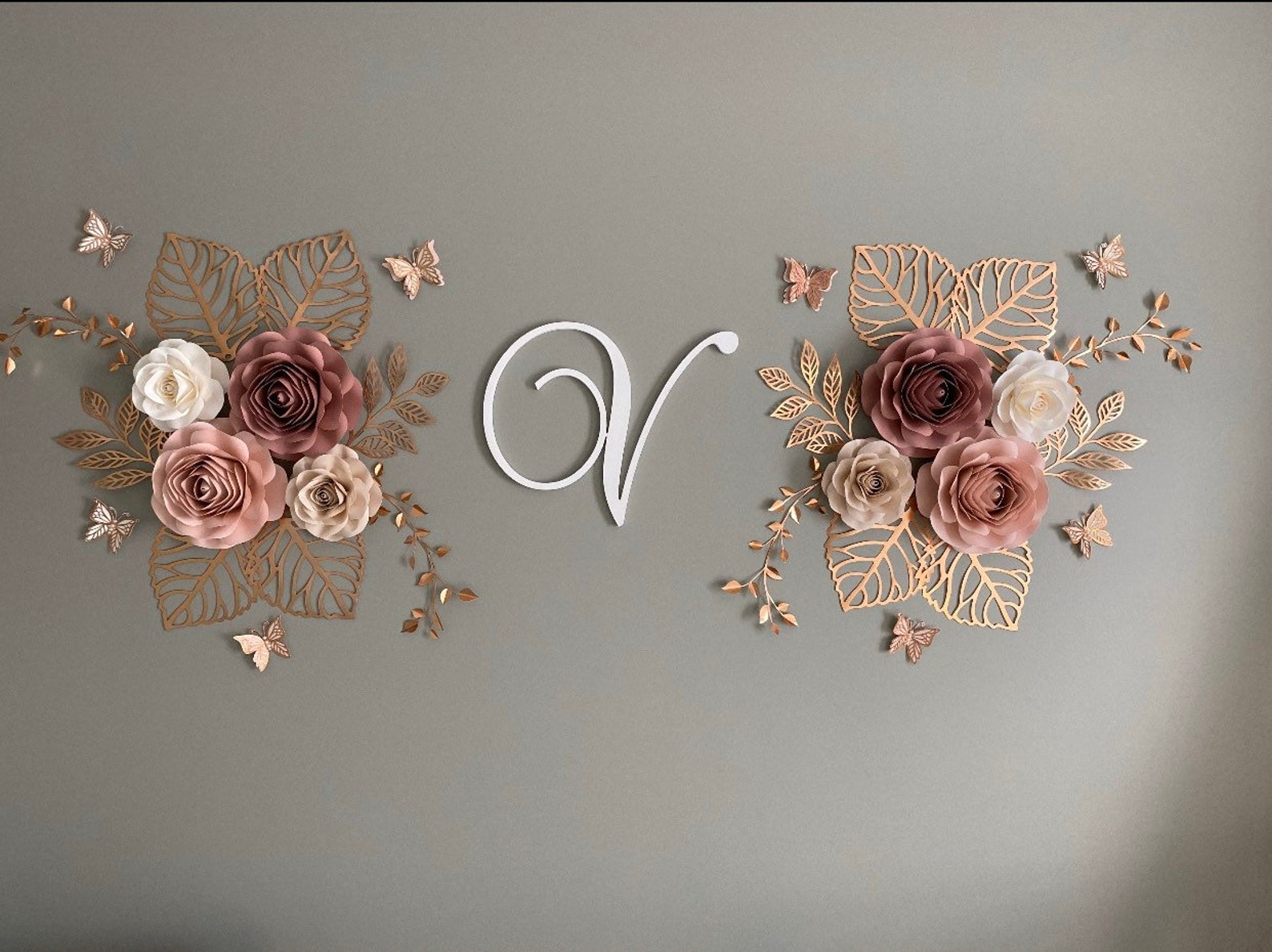 Nursery Floral Decor Nursery Floral Wall Nursery Decor Etsy