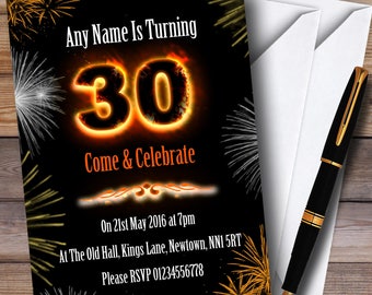 fireworks invitation etsy