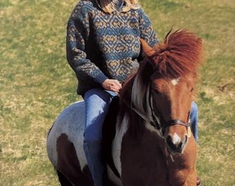 Vintage Lett-Lopi Istex Unisex Icelandic Sweater and Hat Pattern Askur Lopi Issue No. 13  -DIGITAL DOWNLOAD