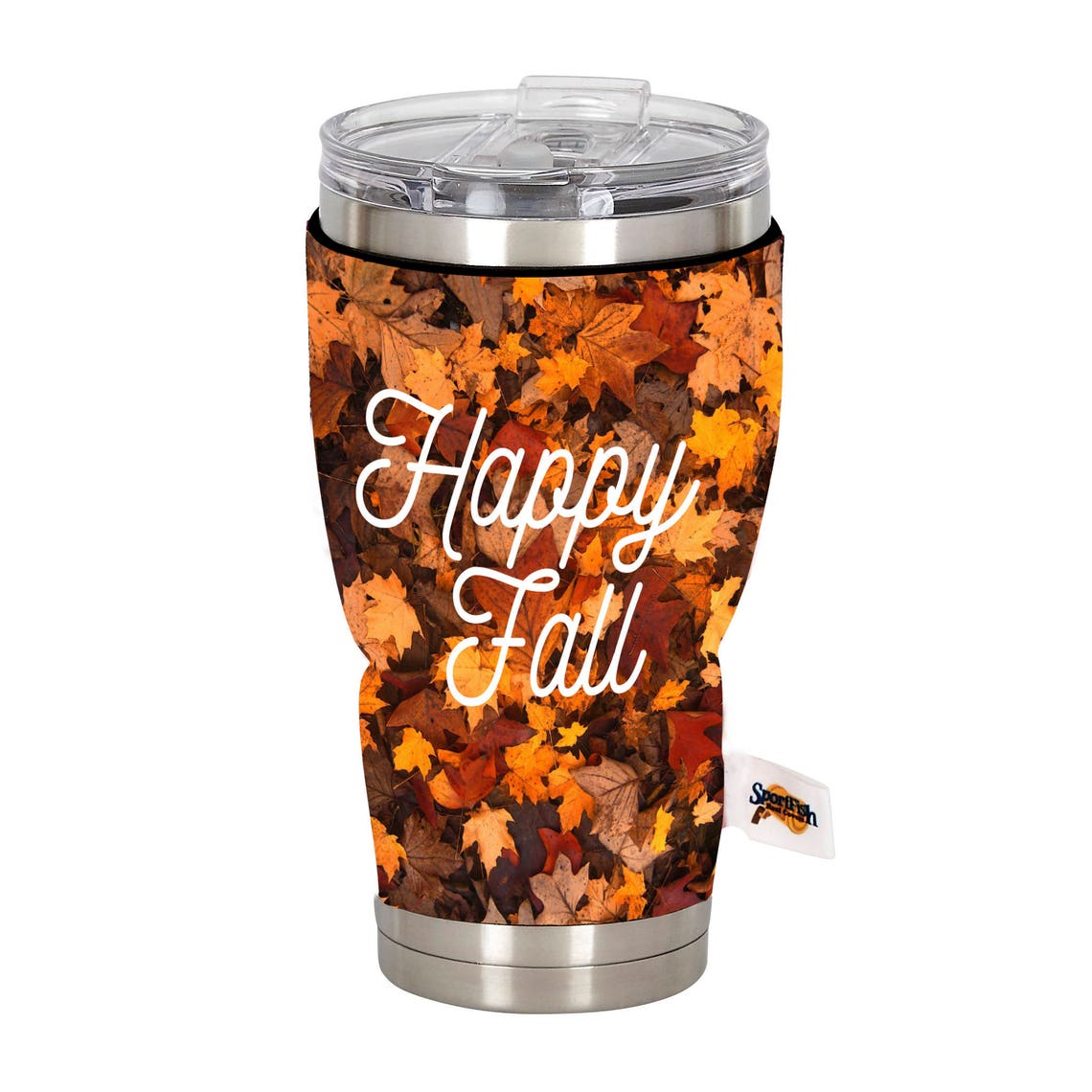 Halloween Fall Leaves Yeti Tumbler Thermos or Cup Sleeve Etsy