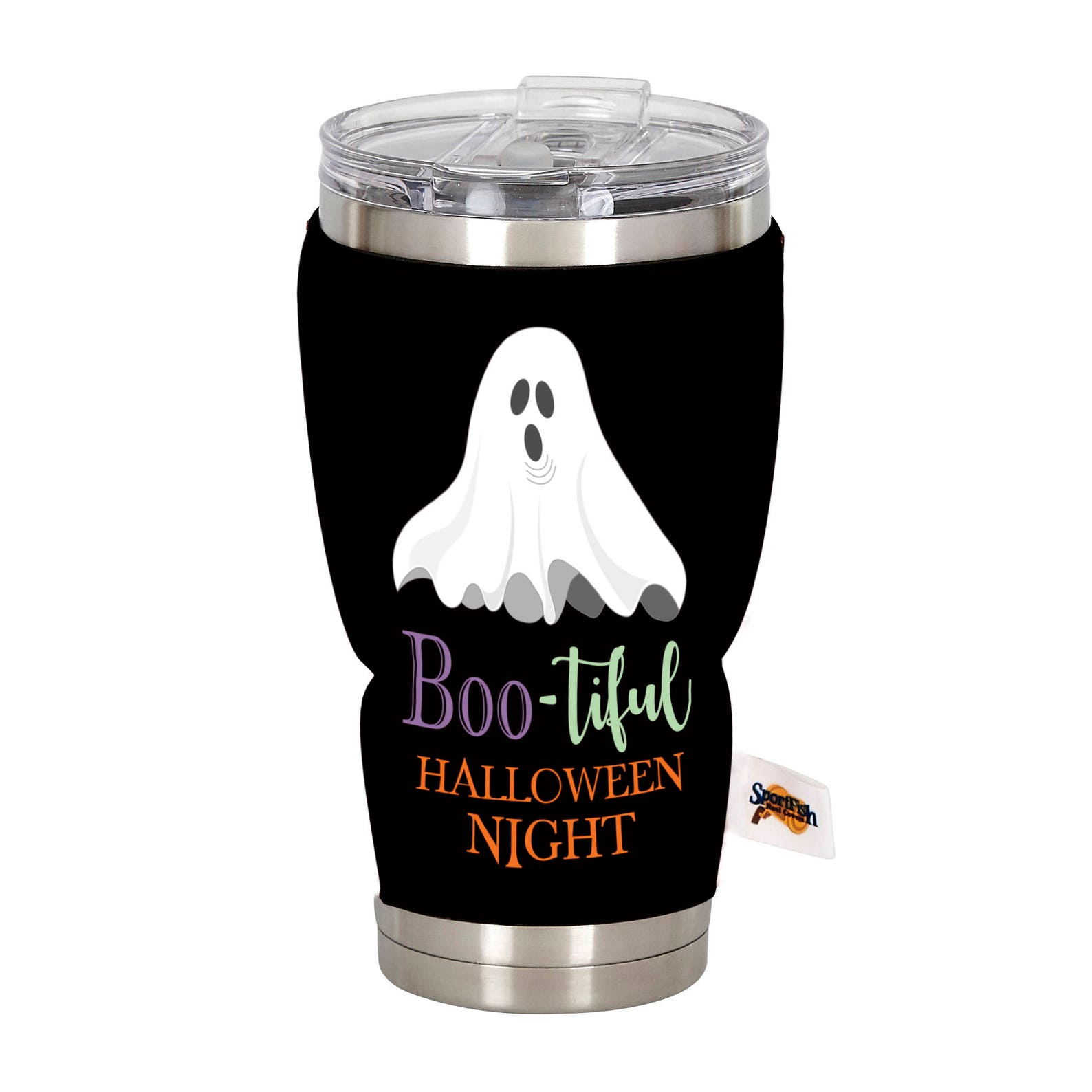 Halloween Ghost Yeti Tumbler Thermos or Cup Sleeve Customize Etsy