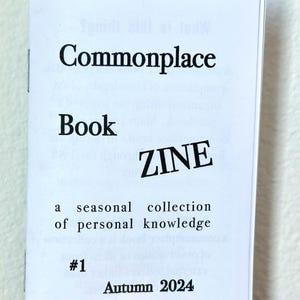 ZINE „Commonplace Book”: sezonowy zbiór wiedzy (#1)