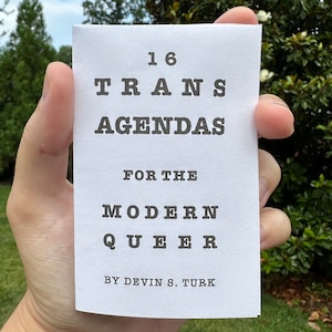 Trans Agendas for the Modern Queer mini zine