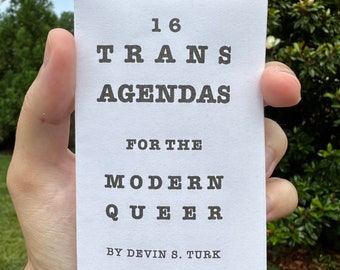 Trans Agendas for the Modern Queer mini zine