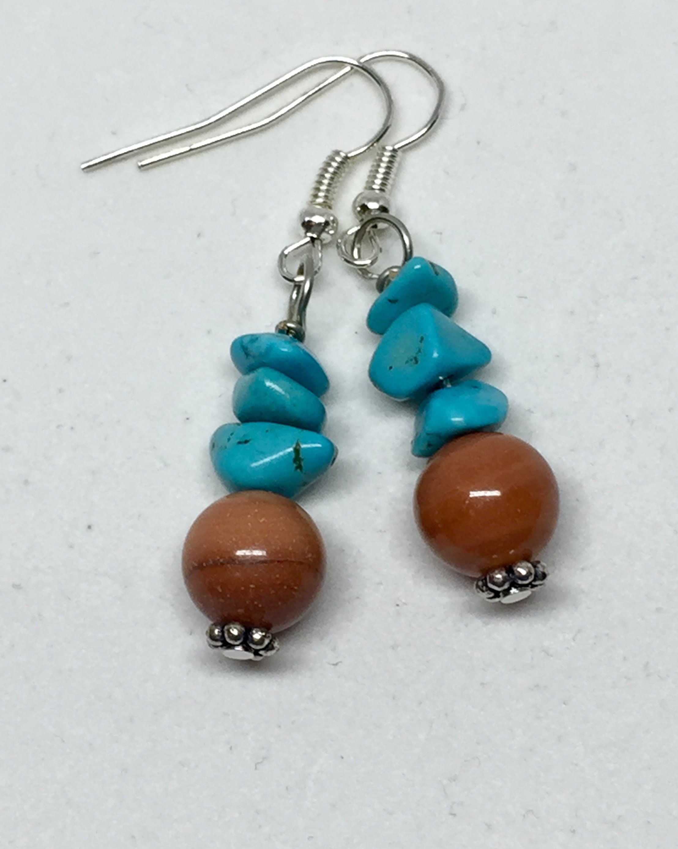 •LUNA• polychrome jasper + silver earrings