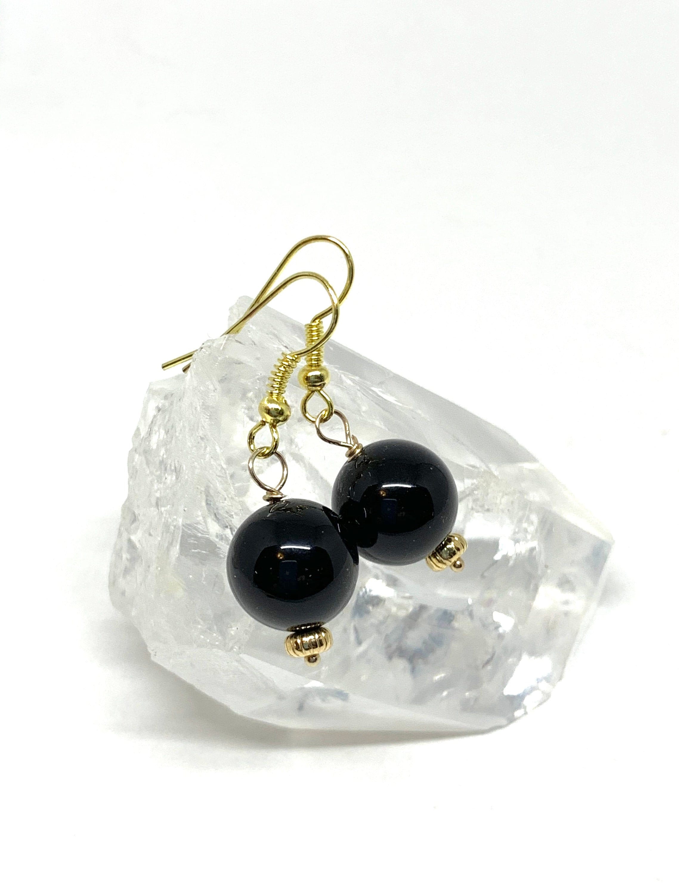 ピアス [BLACKMUSE] Stone Antique Gold Link Earrings ZORA EARRING