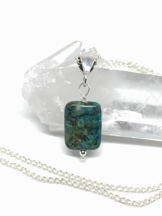Azurite Malachite Stone Necklace Gemstone Necklace