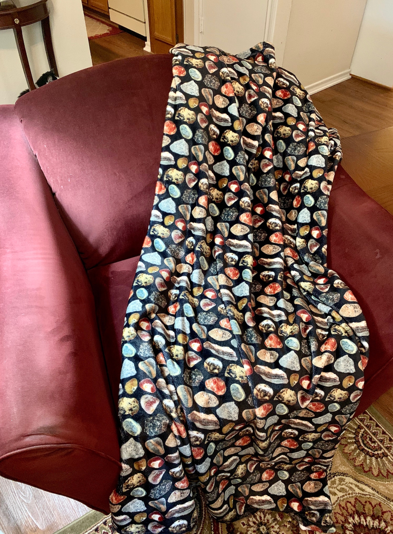 Rocks & Minerals Throw Blanket Mineral Photo Art Rockhound Etsy