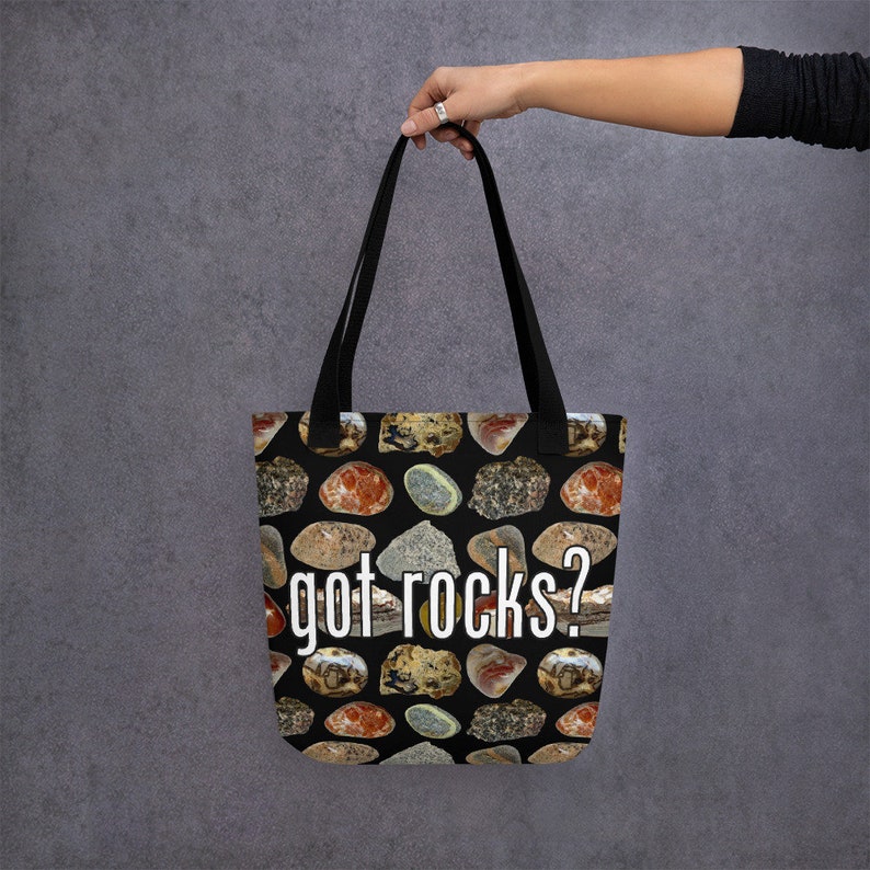 Rock Collector Tote Bag - "It's Not Hoarding If It’s Rocks" Geologist Gift Shoulder Bag - View #10
