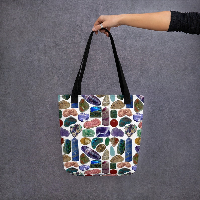 Rocks & crystals tote bag geologist and mineral lover gift Etsy
