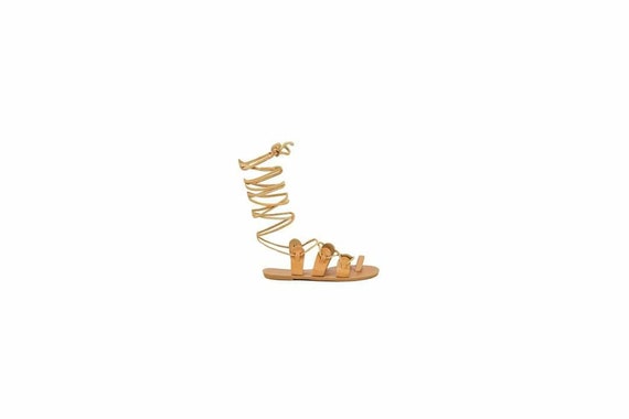 greek lace up sandals