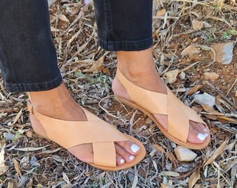 Greek Leather Gladiator Sandals, Women Ancient Black Sandals,Greek Gladiator, Summer flats, Women's Sandals, Handmade Sandals, Greek Flat