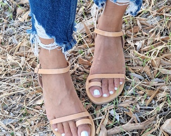 Handmade Leather Gladiator Sandals: Ancient Greek Style Summer Flats