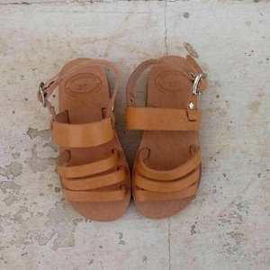 Handmade Greek sandals, Leather shoes, kids shoes, buckle sandals, girls shoes, summer, baby shower gift, antislip rubber sole, unisex