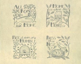 OOP - Panneau « HOME » #7010 par Kathy Schmitz pour Moda