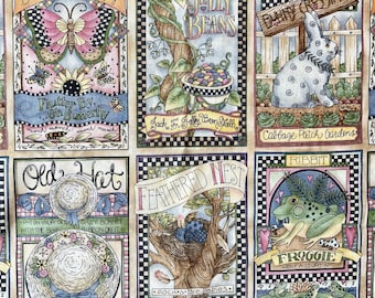 Rare Vintage Fabric by DEBBIE MUMM:  “Mumm’s The Word” Yardage