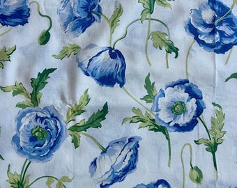 Rare vintage 1997 LAURA ASHLEY « Freshford Poppy » TISSU - 1 mètre