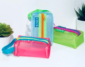 Mini Nylon Mesh Zippered Pouch - Select a Color!
