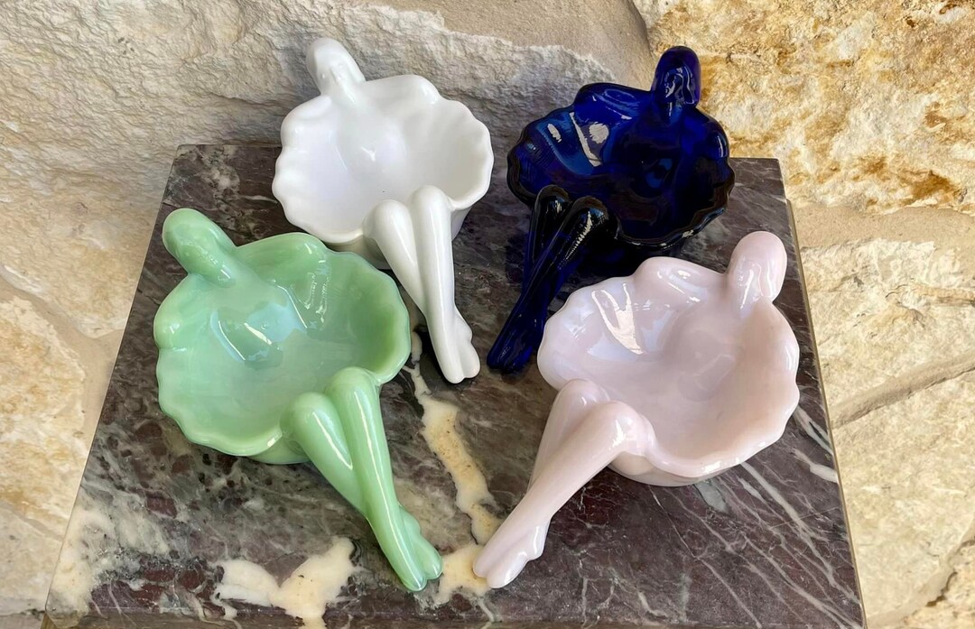 MOSSER GLASS bathing Beauty Soap Dish Choose a Color Etsy