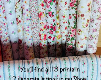 Objet rare - VINTAGE ! Tissus brodés avec oeillets ROSEGARDEN - Vendus par 1/2 mètre : ASSORTIMENT #2