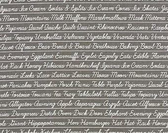 OOP 2020 ! Tableau gris « Hungry Animal Alphabet » métrage par Riley Blake Designs