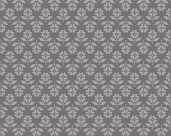 Tissu STITCH Nombre de mètres en acier (gris) par Lori Holt pour Riley Blake Designs