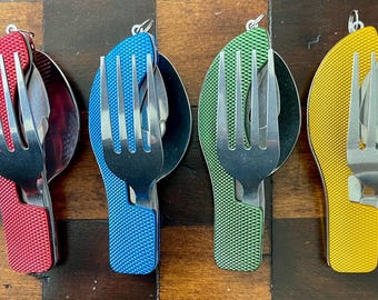 Folding Fork-Knife-Spoon-Opener: Choose a color (Lunchbag Alert!)